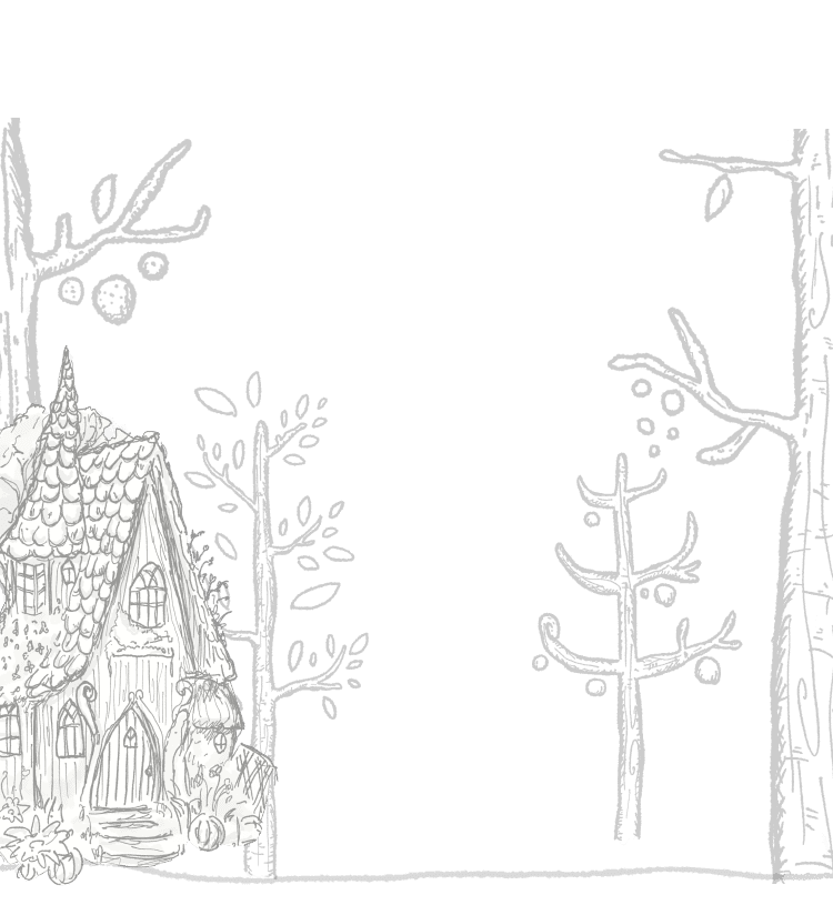 森と家のイラスト